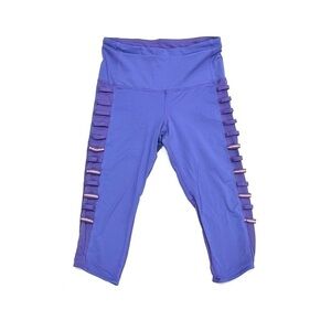 Lululemon Iris Flower Purple Breezy Crops